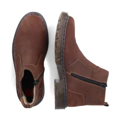 Sale Rieker Meskie Buty Chelsea W Kolorze Nugatowo-Brazowym