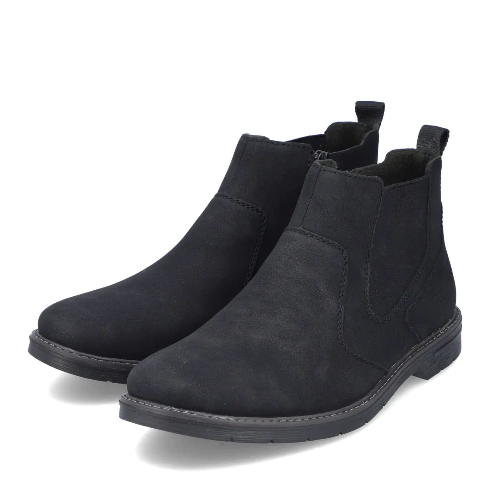 Best Rieker Meskie Buty Chelsea W Kolorze Kruczoczarnym