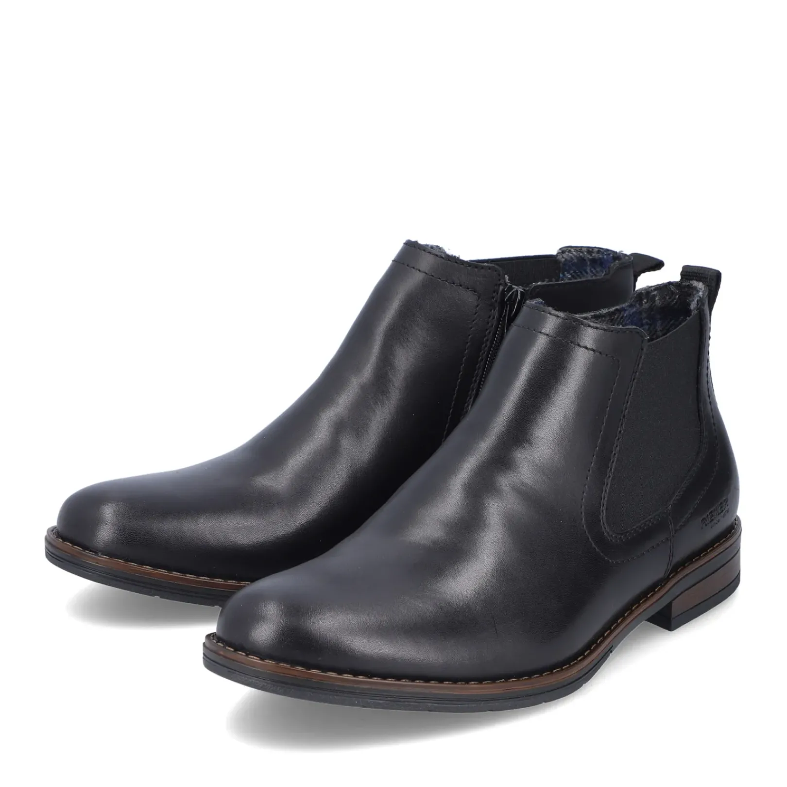 Best Rieker Meskie Buty Chelsea , Czarne