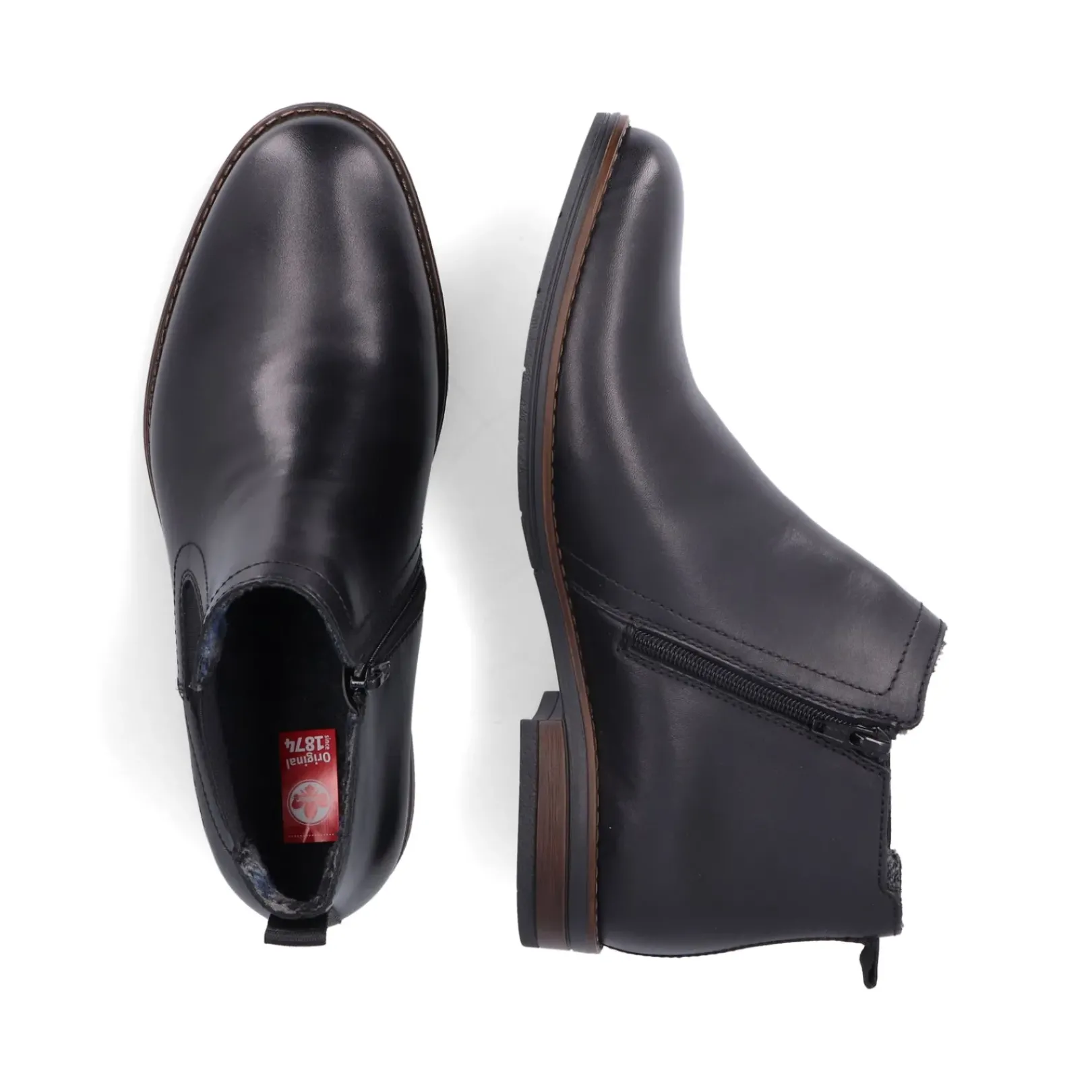 Best Rieker Meskie Buty Chelsea , Czarne