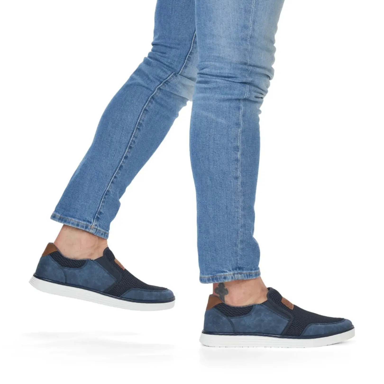 Best Rieker Meskie Klapki W Kolorze Oceanicznego Blekitu
