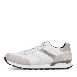 Hot Rieker Meskie Niskie Tenisowki Brilliant-White Grafit-Szary