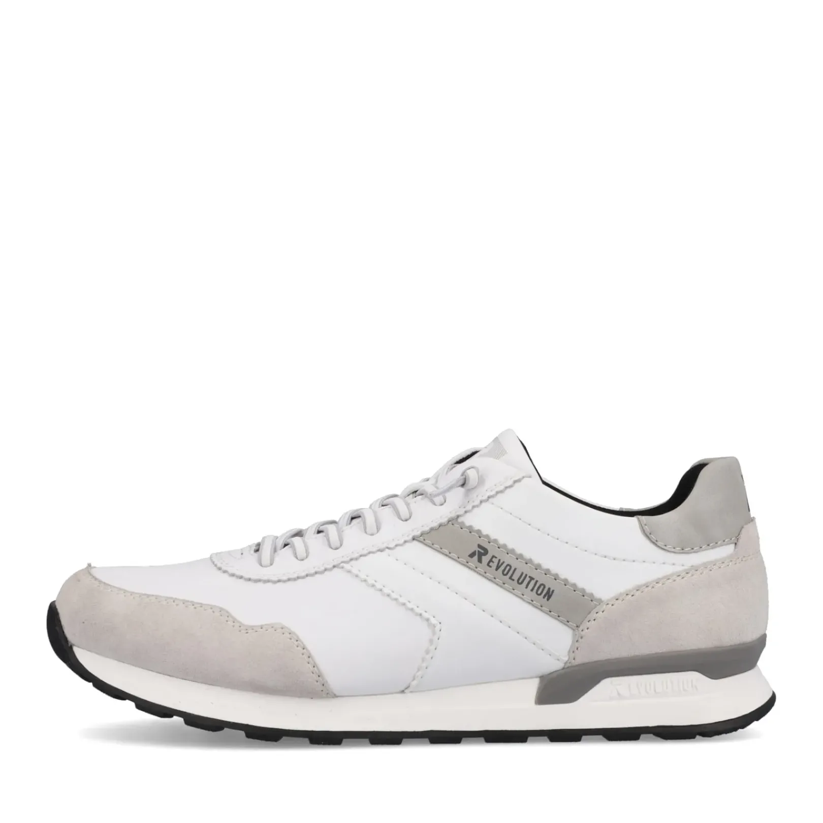Hot Rieker Meskie Niskie Tenisowki Brilliant-White Grafit-Szary
