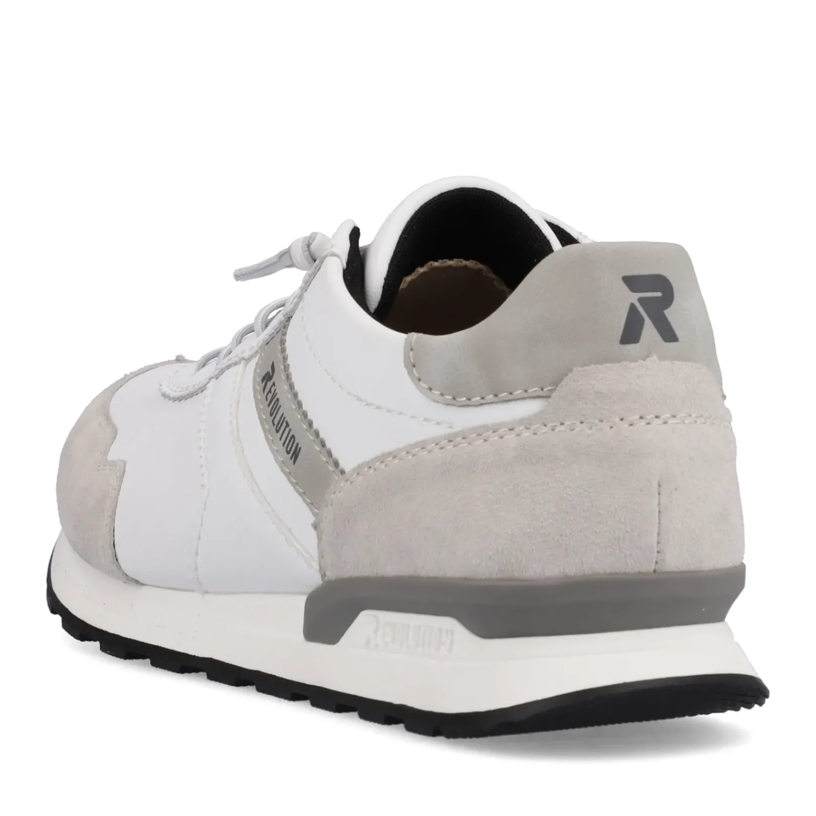 Hot Rieker Meskie Niskie Tenisowki Brilliant-White Grafit-Szary
