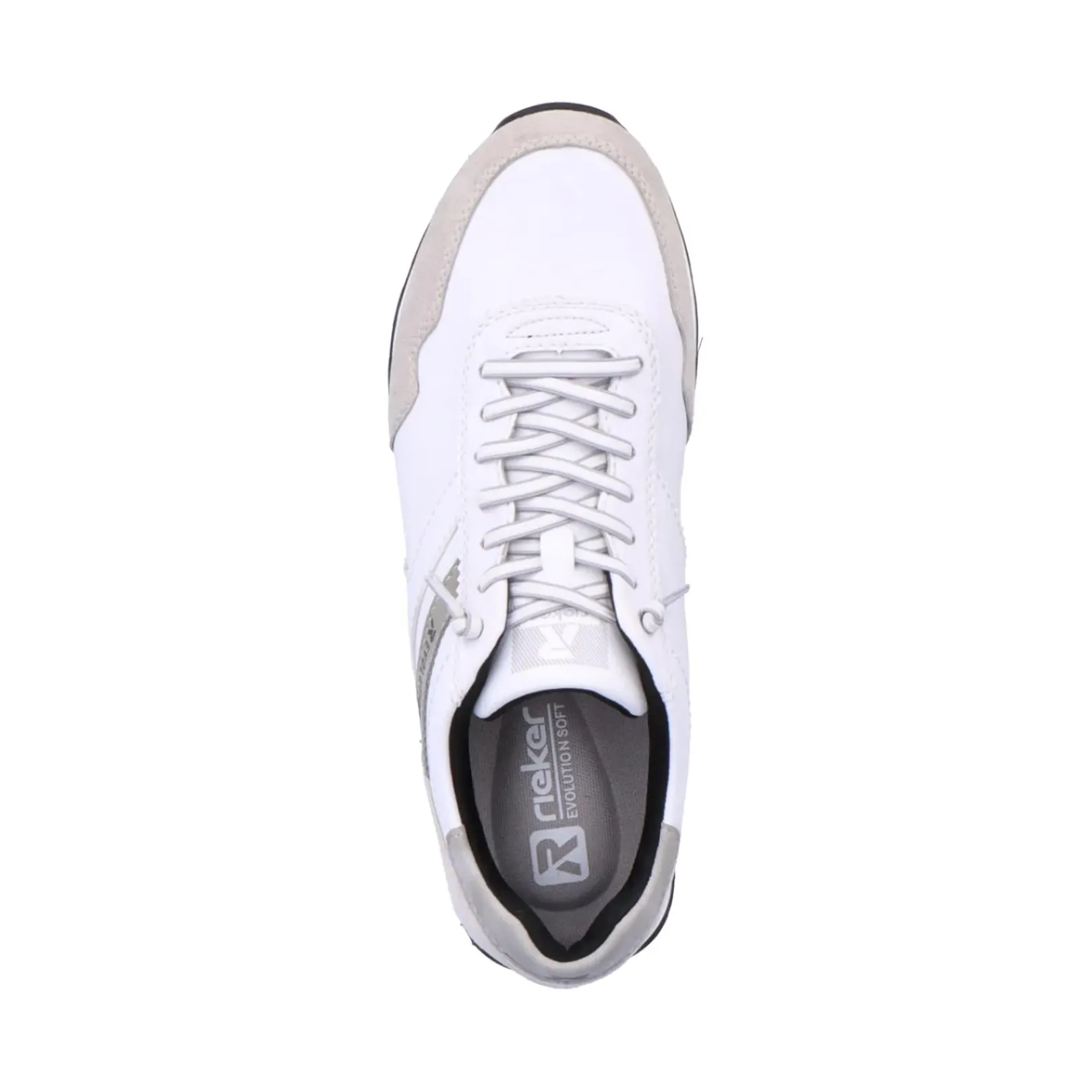 Hot Rieker Meskie Niskie Tenisowki Brilliant-White Grafit-Szary