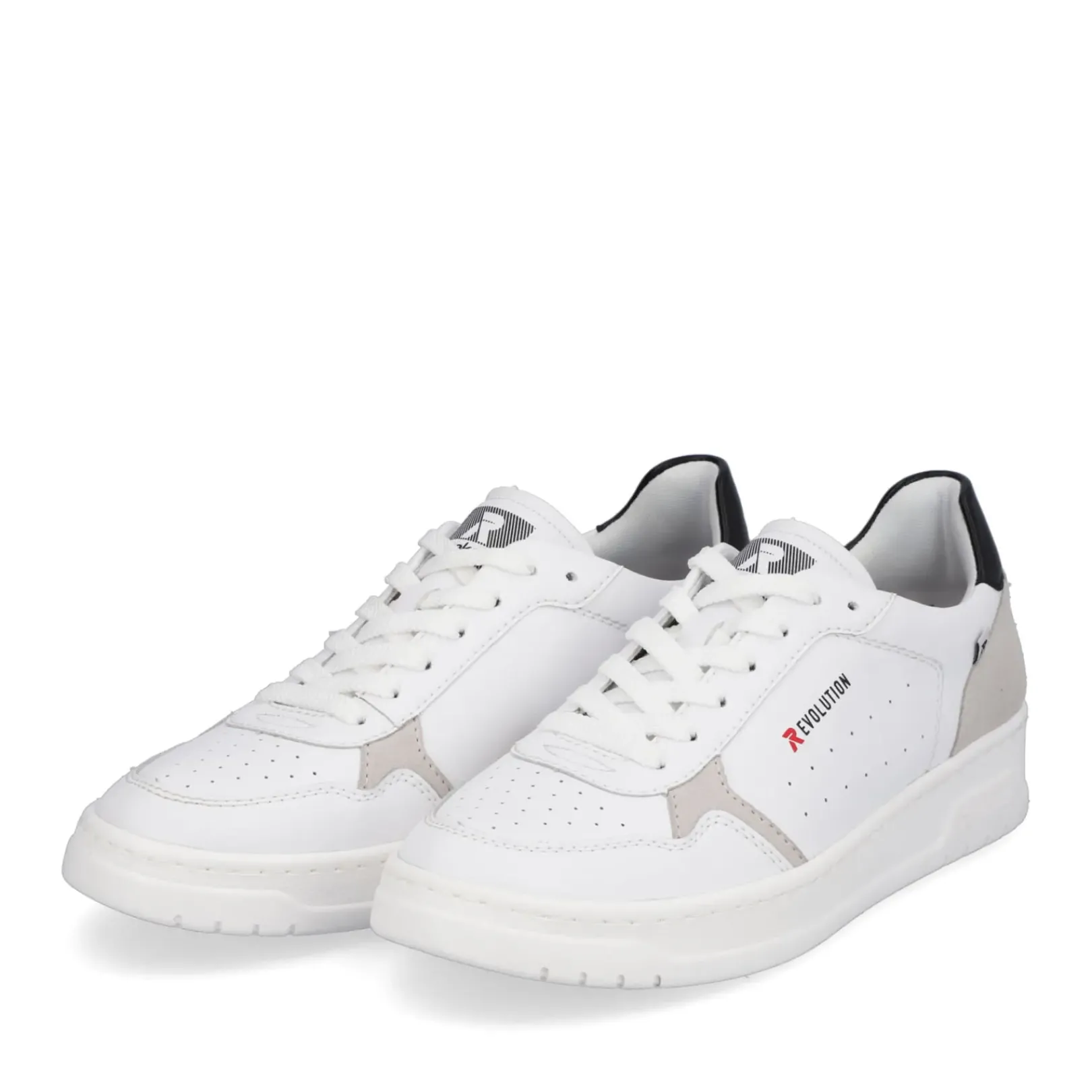Sale Rieker Meskie Niskie Tenisowki Brilliant-White Grafit-Szary