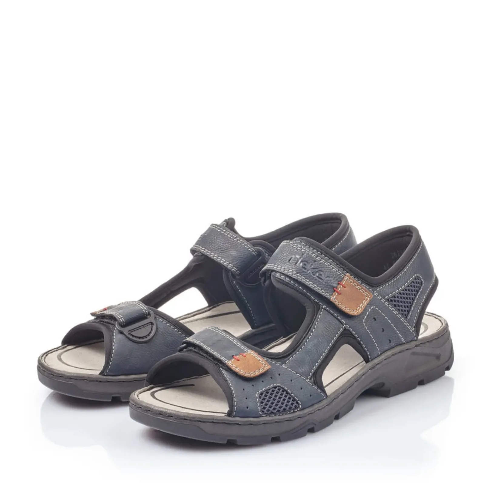 Best Rieker Meskie Sandaly Trekkingowe W Kolorze Oceanicznego Blekitu