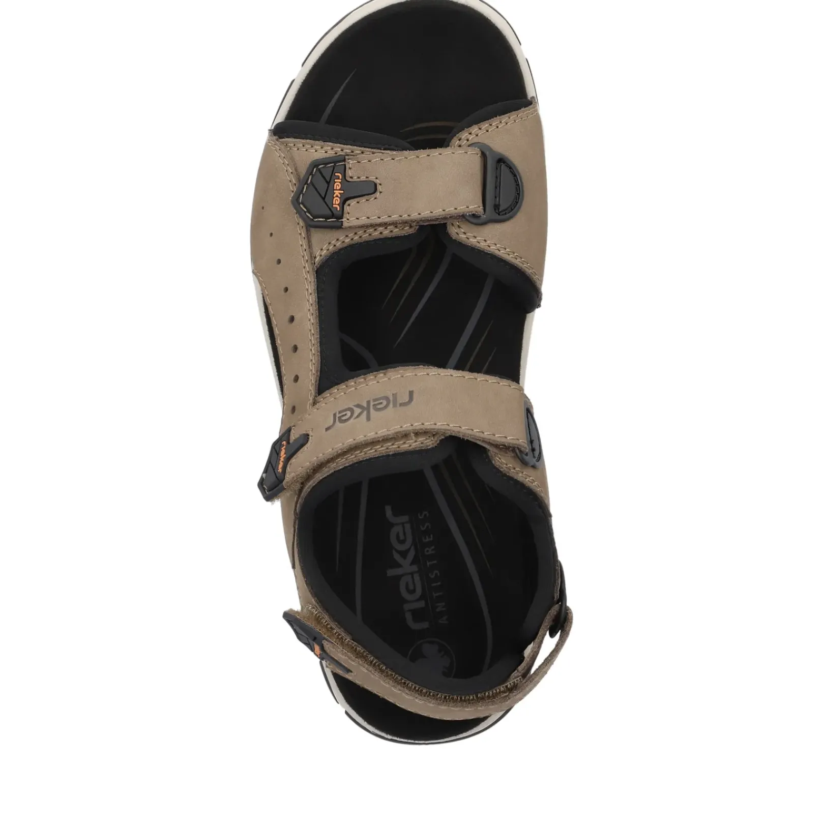 Clearance Rieker Meskie Sandaly Trekkingowe W Kolorze Jasnobrazowym