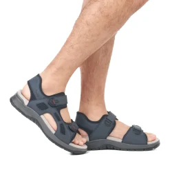 Clearance Rieker Meskie Sandaly Trekkingowe W Kolorze Lupkowoniebieskim