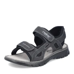 Fashion Rieker Meskie Sandaly Trekkingowe W Kolorze Kamiennej Szarosci