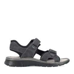 Fashion Rieker Meskie Sandaly Trekkingowe W Kolorze Kamiennej Szarosci