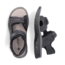 Fashion Rieker Meskie Sandaly Trekkingowe W Kolorze Kamiennej Szarosci