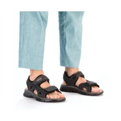 Fashion Rieker Meskie Sandaly Trekkingowe W Kolorze Kamiennej Szarosci