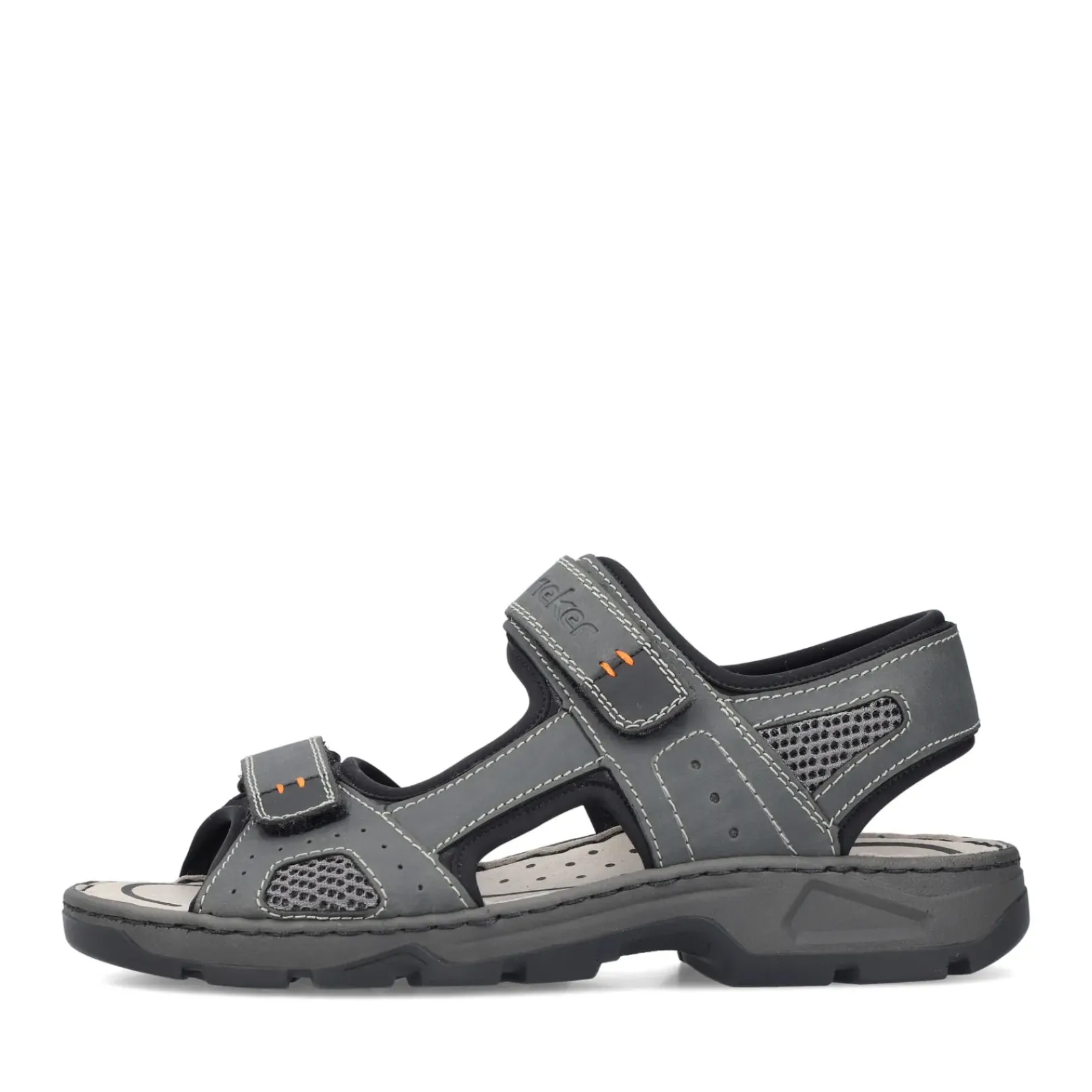 New Rieker Meskie Sandaly Trekkingowe W Kolorze Ciemnoszarym