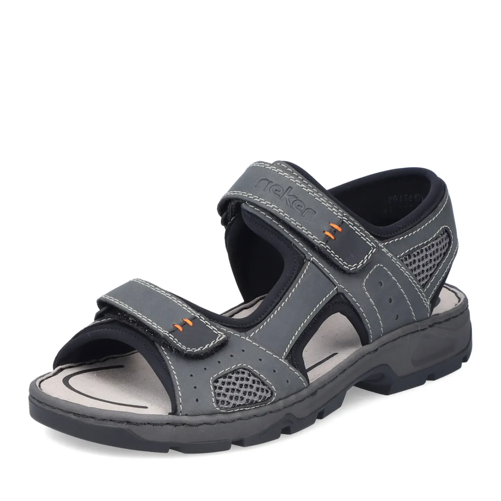 New Rieker Meskie Sandaly Trekkingowe W Kolorze Ciemnoszarym