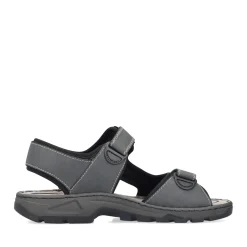 New Rieker Meskie Sandaly Trekkingowe W Kolorze Ciemnoszarym