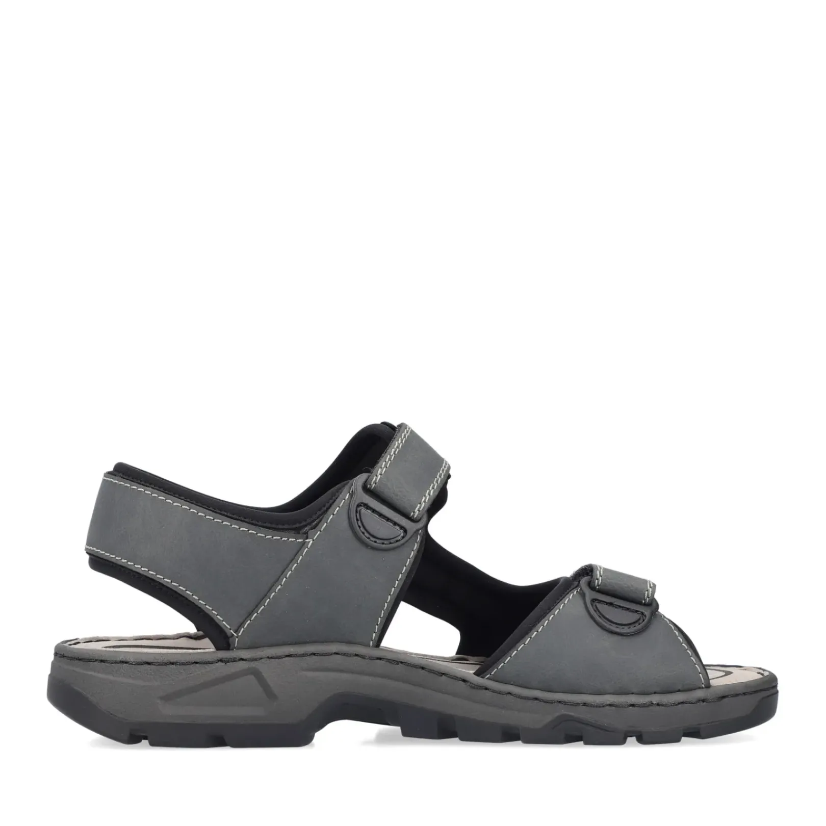 New Rieker Meskie Sandaly Trekkingowe W Kolorze Ciemnoszarym