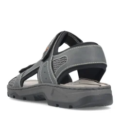 New Rieker Meskie Sandaly Trekkingowe W Kolorze Ciemnoszarym