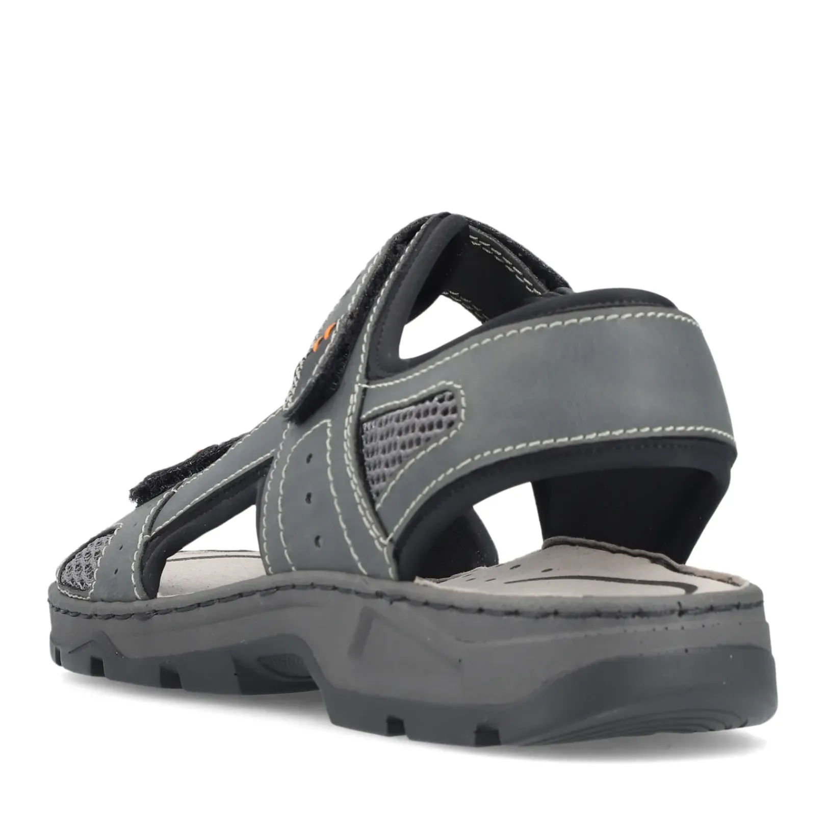 New Rieker Meskie Sandaly Trekkingowe W Kolorze Ciemnoszarym