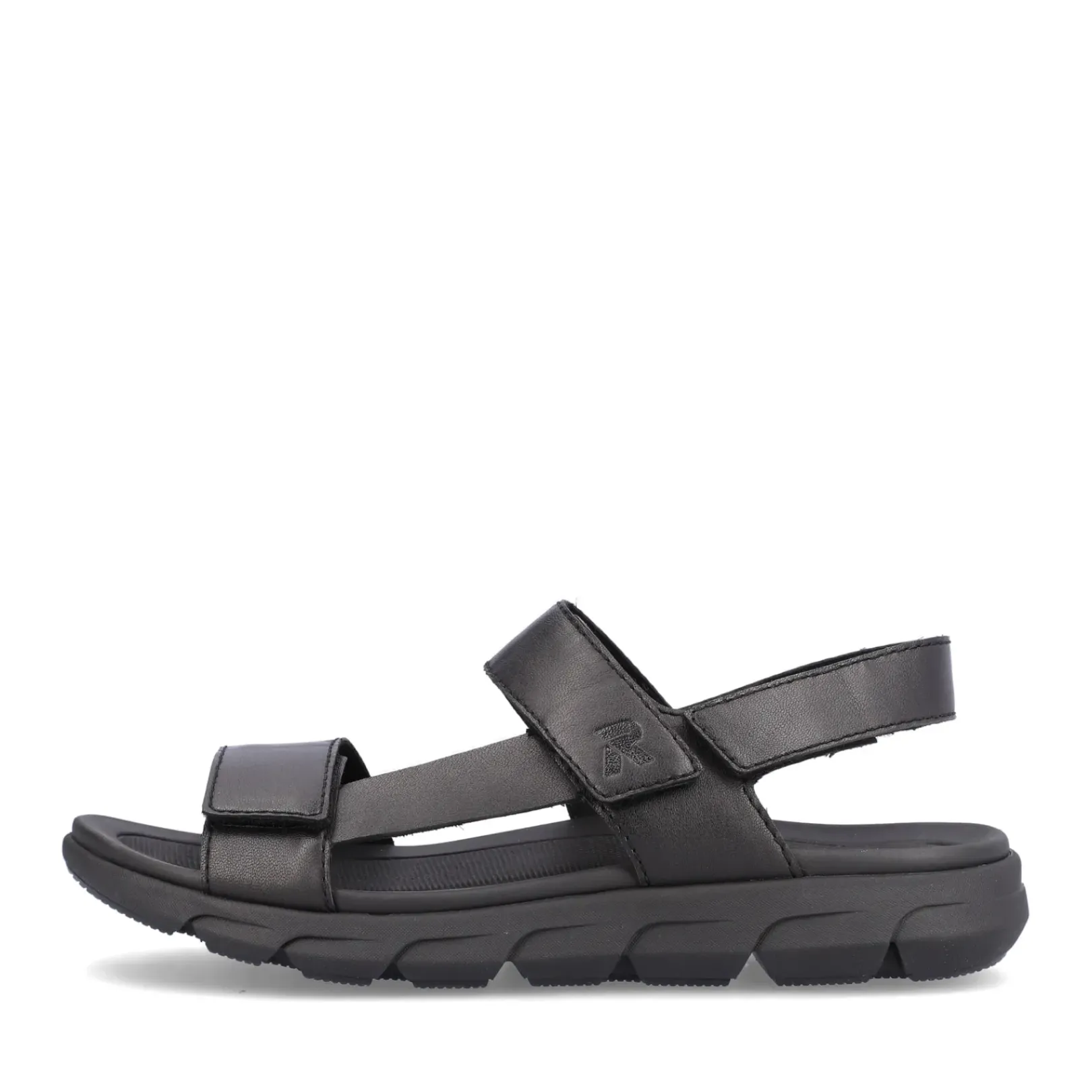 Discount Rieker Meskie Sandaly Trekkingowe Midnight Black