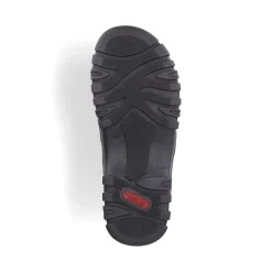 Fashion Rieker Meskie Sandaly Trekkingowe W Kolorze Ciemnej Czerni
