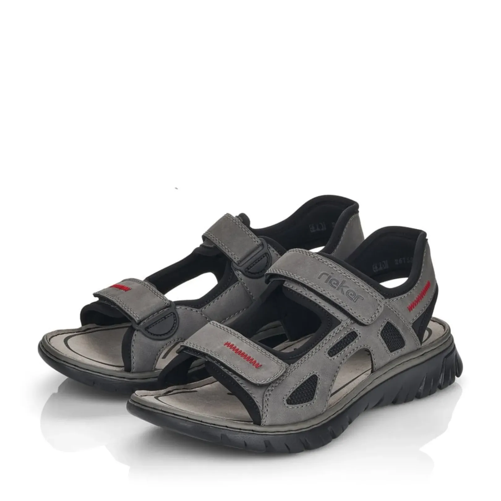 New Rieker Meskie Sandaly Trekkingowe W Kolorze Rockowoszarym