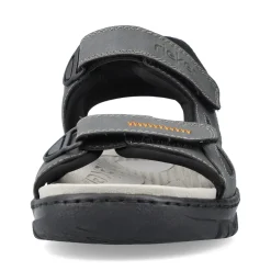 Fashion Rieker Meskie Sandaly Trekkingowe W Kolorze Stalowoszarym