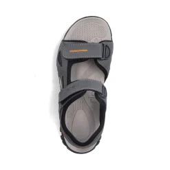 Fashion Rieker Meskie Sandaly Trekkingowe W Kolorze Stalowoszarym