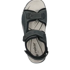 Clearance Rieker Meskie Sandaly Trekkingowe W Kolorze Niebiesko-Szarym