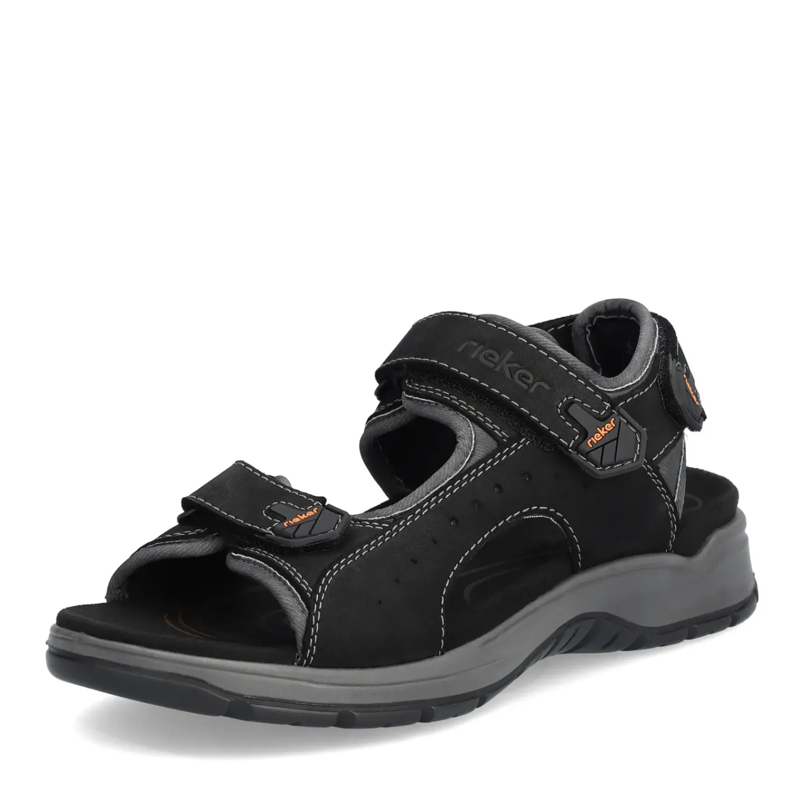 Discount Rieker Meskie Sandaly Trekkingowe , Nocna, Czarna