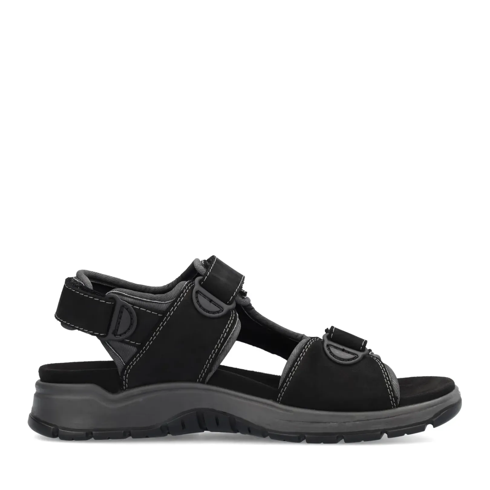 Discount Rieker Meskie Sandaly Trekkingowe , Nocna, Czarna