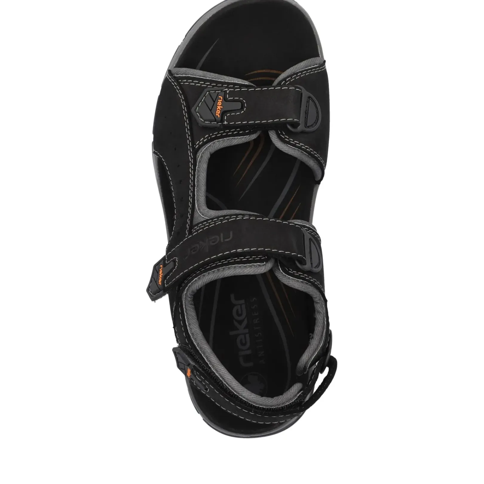 Discount Rieker Meskie Sandaly Trekkingowe , Nocna, Czarna