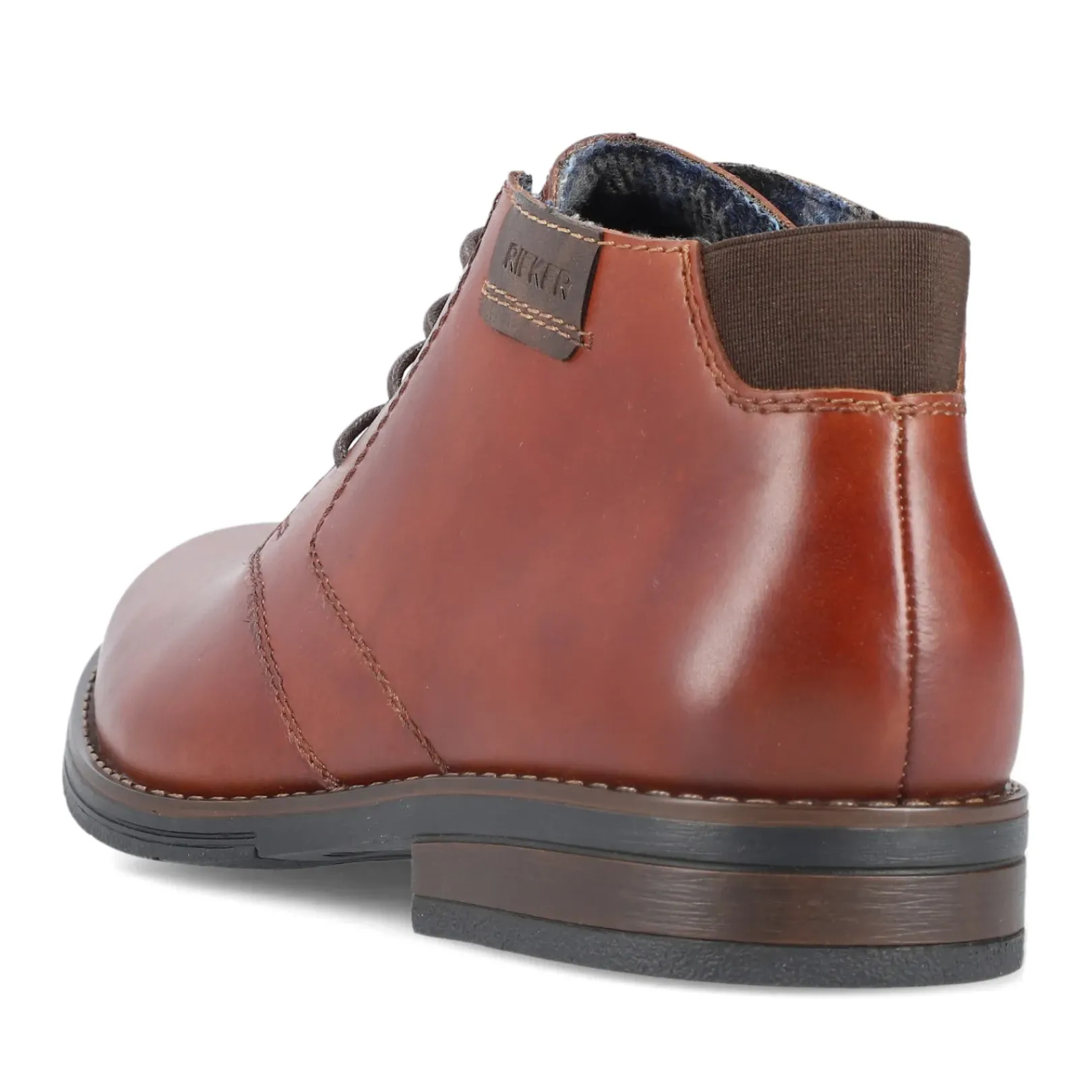 New Rieker Meskie Sznurowane Buty W Kolorze Lisiego Brazu