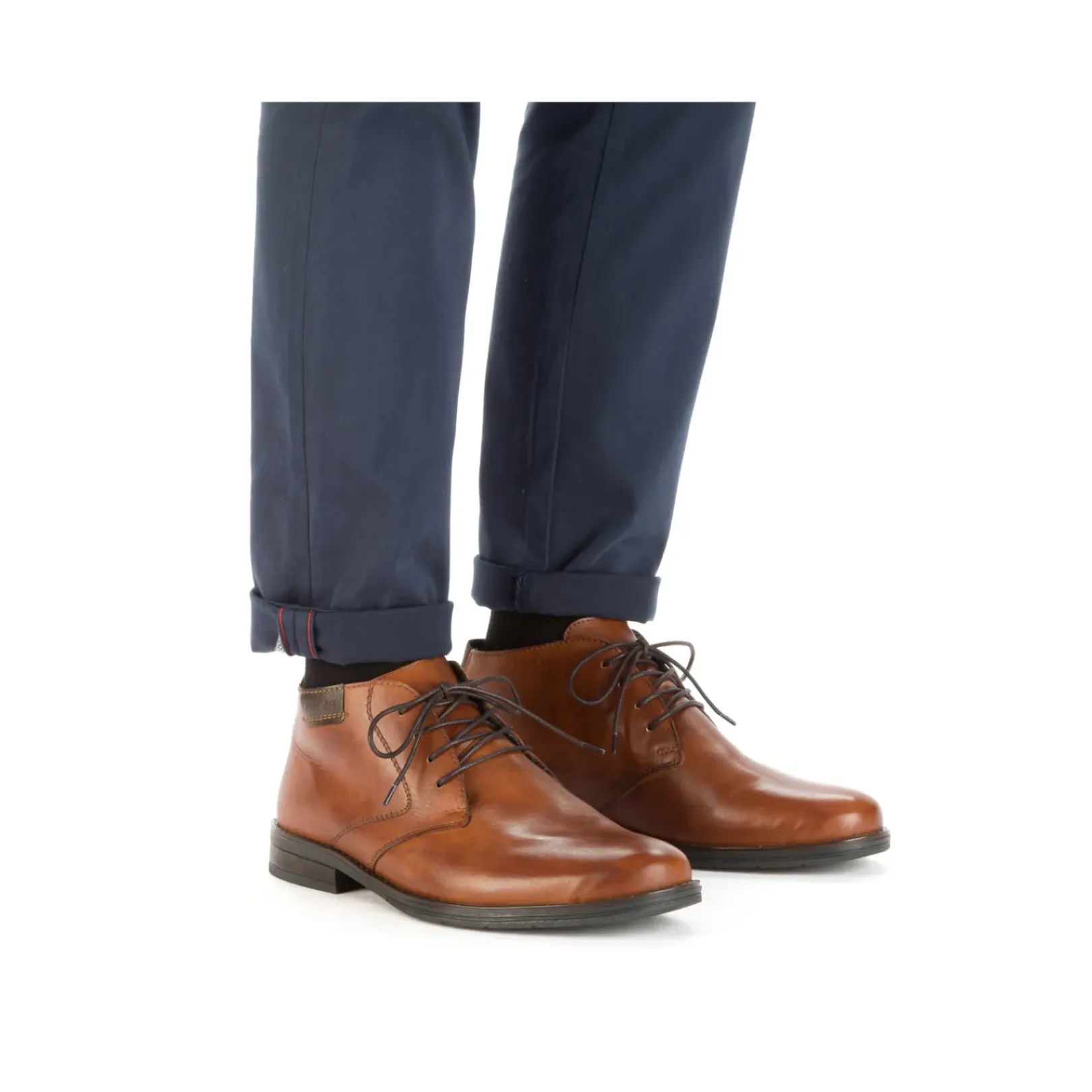 New Rieker Meskie Sznurowane Buty W Kolorze Lisiego Brazu