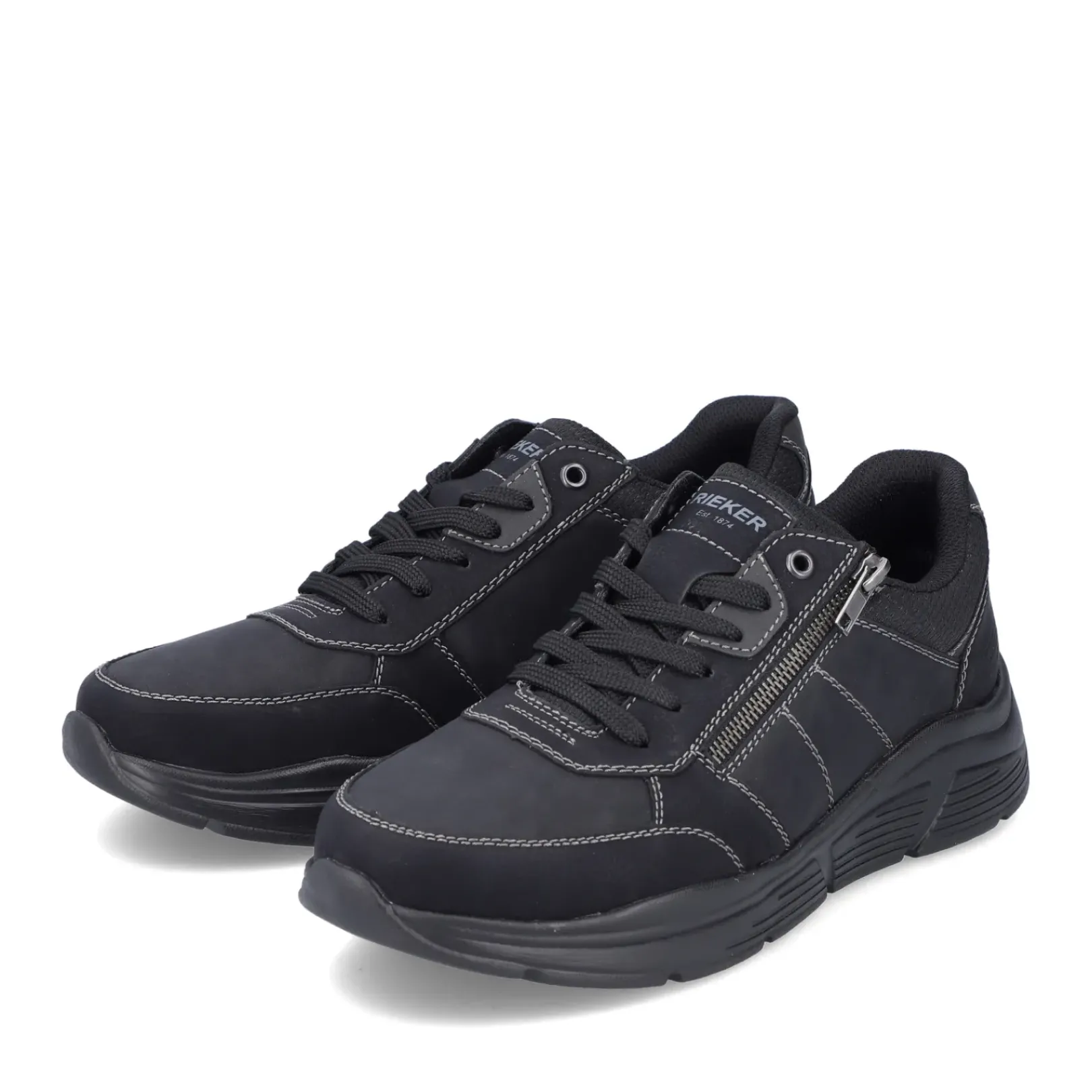 Clearance Rieker Meskie Sznurowane Buty W Kolorze Asfaltowo-Czarnym