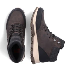 Discount Rieker Meskie Sznurowane Buty W Kolorze Kawowo-Brazowym