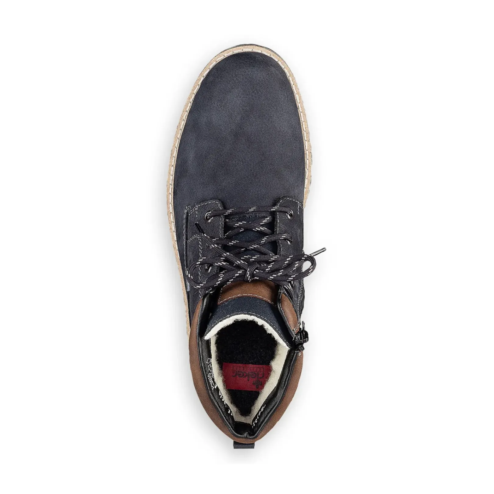 Fashion Rieker Meskie Sznurowane Buty W Kolorze Blekitu Pacyfiku