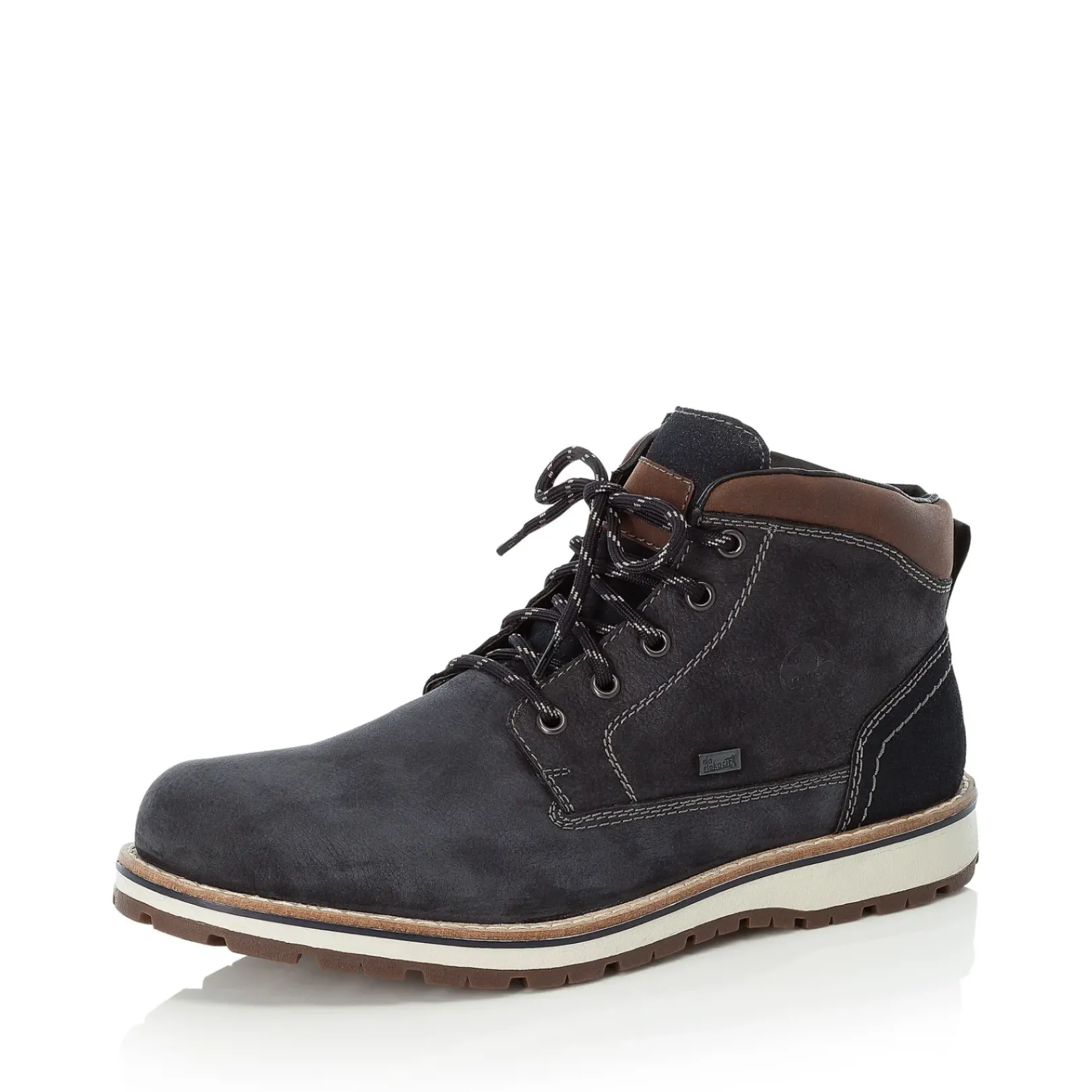 Fashion Rieker Meskie Sznurowane Buty W Kolorze Blekitu Pacyfiku