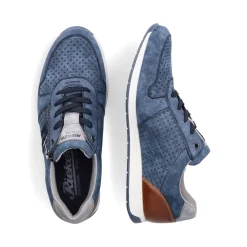 Discount Rieker Meskie Sznurowane Buty W Kolorze Blekitnym