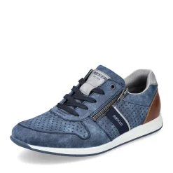 Discount Rieker Meskie Sznurowane Buty W Kolorze Blekitnym