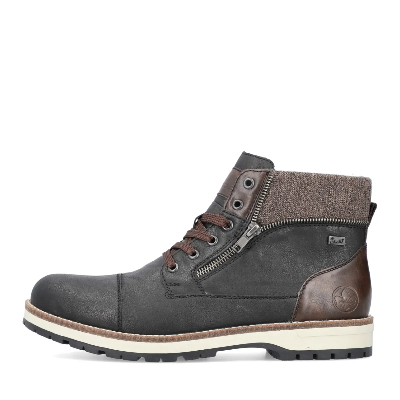 Sale Rieker Meskie Sznurowane Buty , Nocna, Czarna