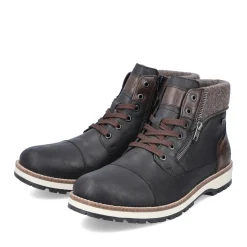Sale Rieker Meskie Sznurowane Buty , Nocna, Czarna