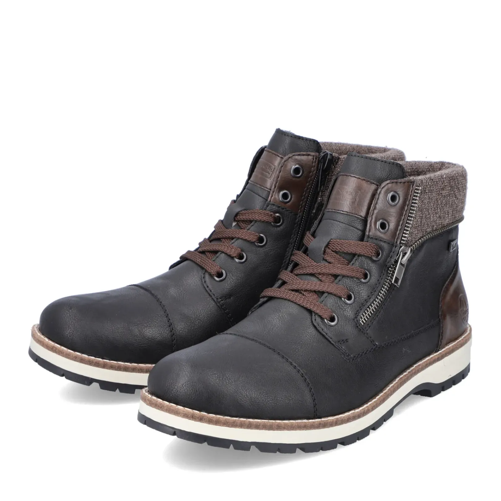 Sale Rieker Meskie Sznurowane Buty , Nocna, Czarna