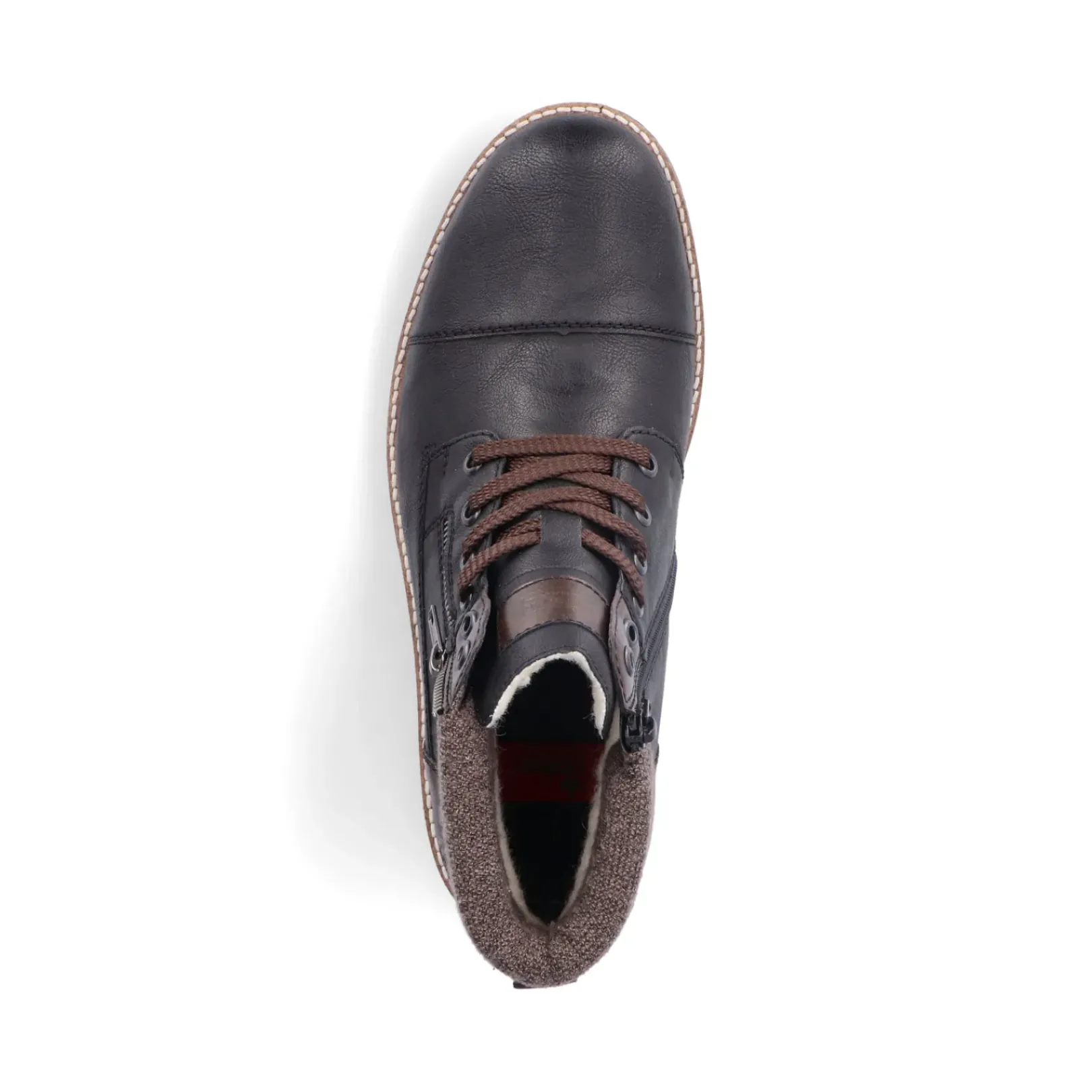 Sale Rieker Meskie Sznurowane Buty , Nocna, Czarna