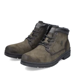 Fashion Rieker Meskie Sznurowane Buty W Kolorze Zieleni Khaki