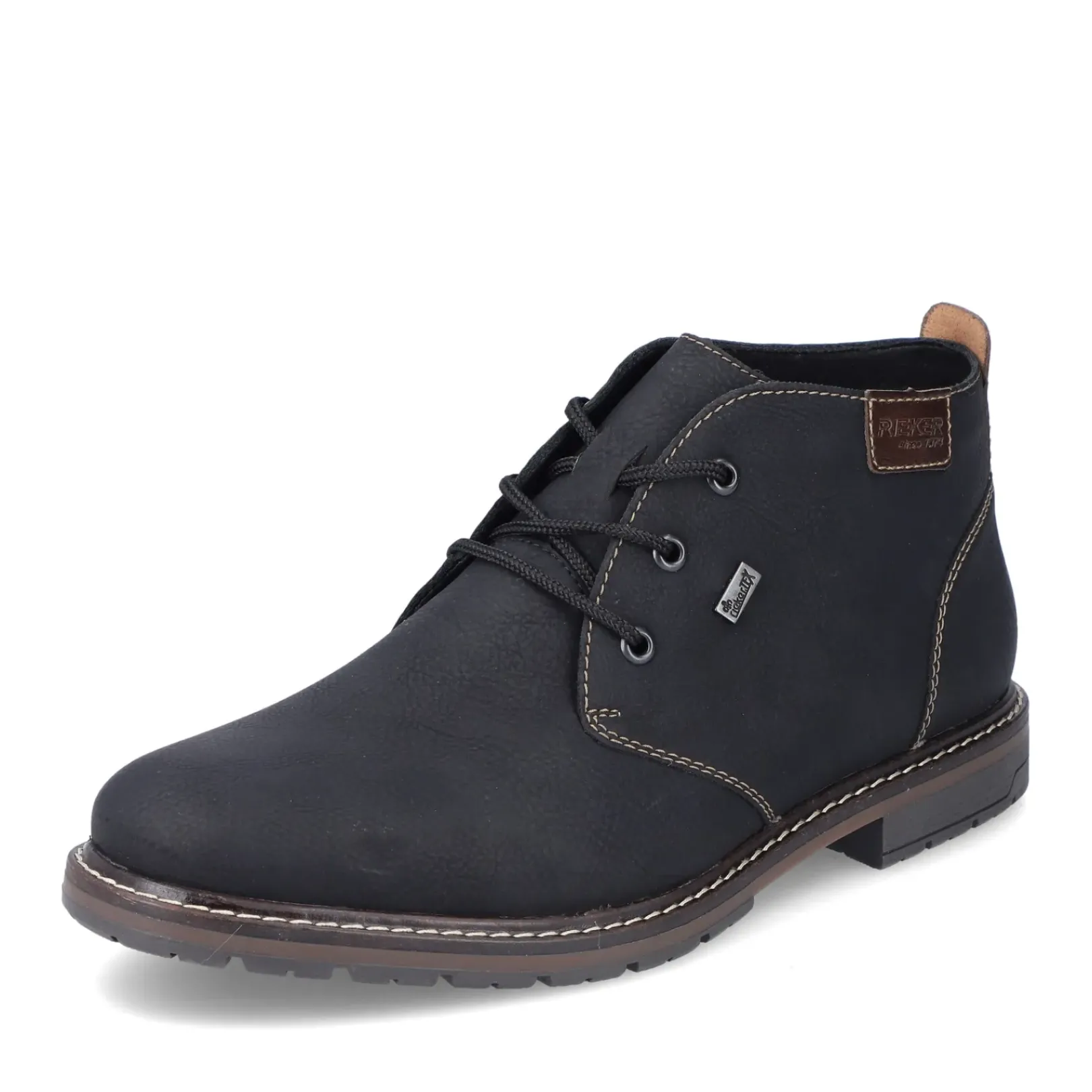 Best Rieker Meskie Sznurowane Buty W Kolorze Asfaltowo-Czarnym