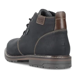 Best Rieker Meskie Sznurowane Buty W Kolorze Asfaltowo-Czarnym