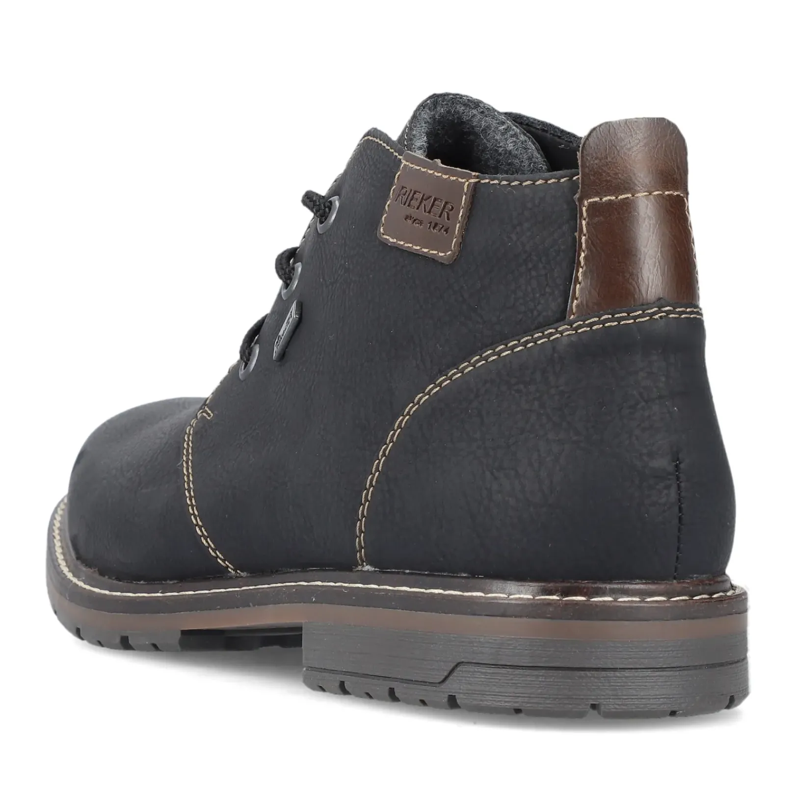 Best Rieker Meskie Sznurowane Buty W Kolorze Asfaltowo-Czarnym
