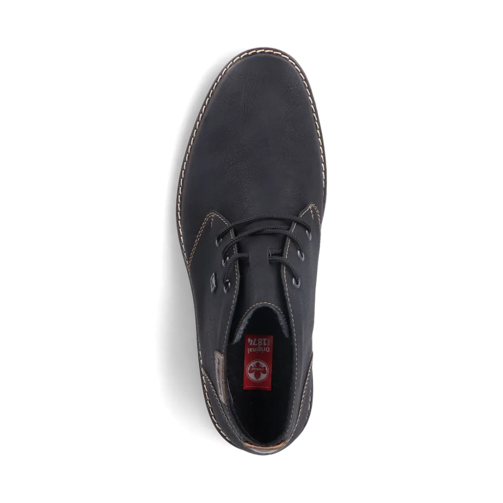 Best Rieker Meskie Sznurowane Buty W Kolorze Asfaltowo-Czarnym
