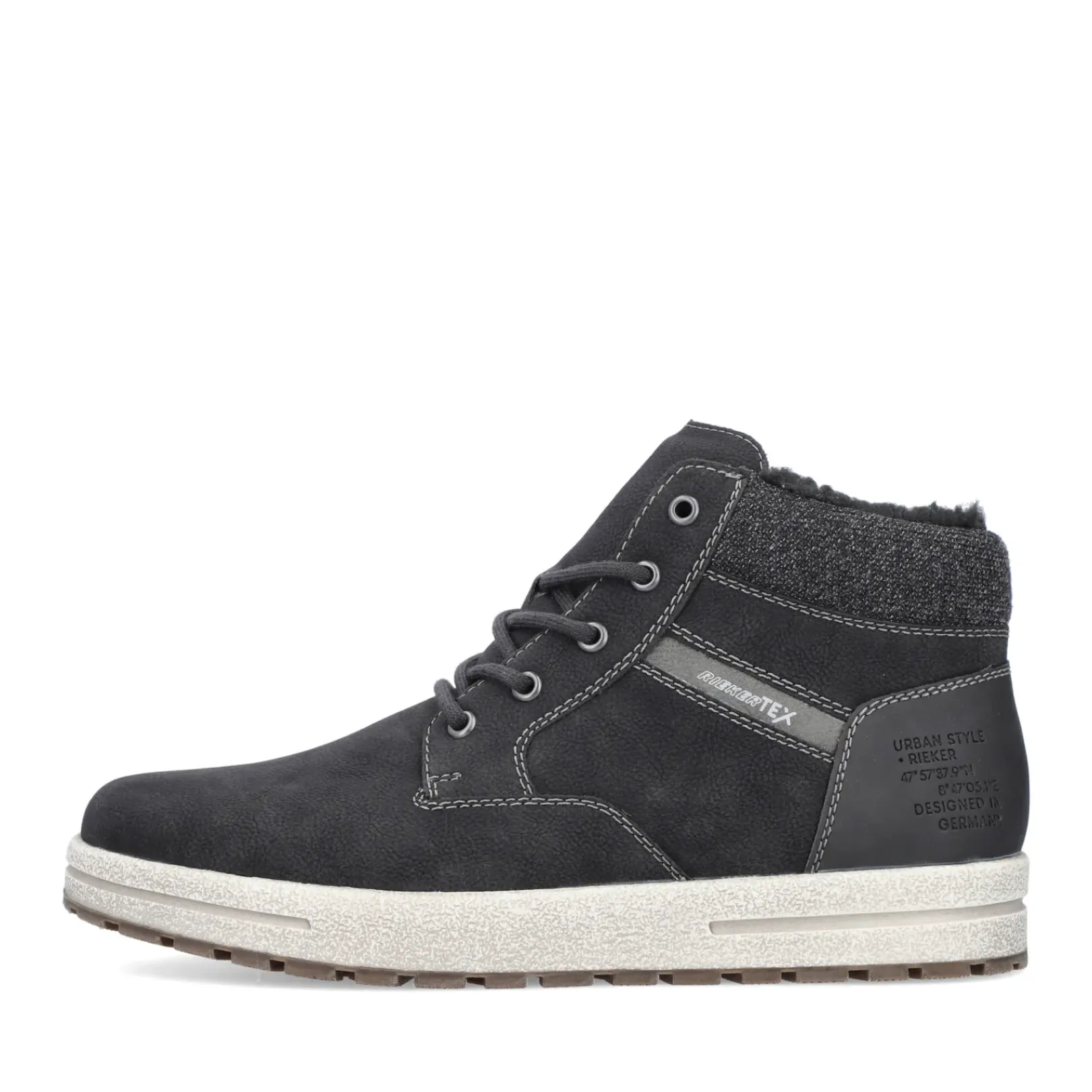 Best Rieker Meskie Sznurowane Buty W Kolorze Asfaltowo-Czarnym